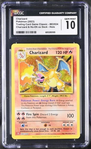 CGC 10 Charizard 003/034 Trading Card Game Classic Holo Pokemon Card