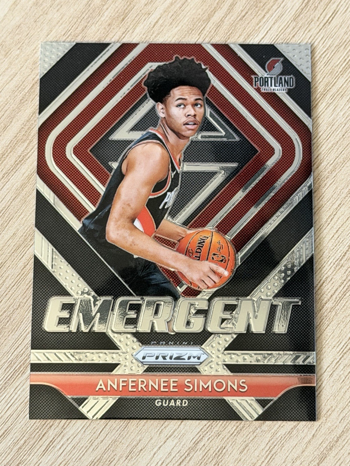 2018-19 Panini Prizm Emergent ANFERNEE SIMONS Rookie Card RC #24 Trail Blazers