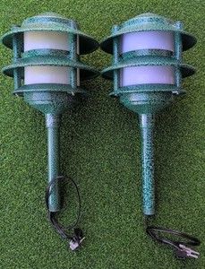 2 Malibu CL191V Outdoor Tier Light Metal Low Voltage Landscape Verde Green 