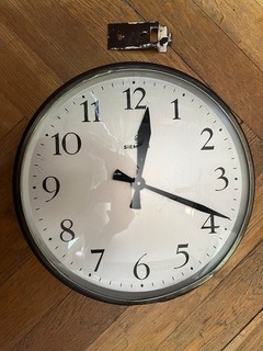 Siemens & Halske Nebenuhr Werksuhr Wanduhr Industrieuhr Uhr 1960er 60er Jahre