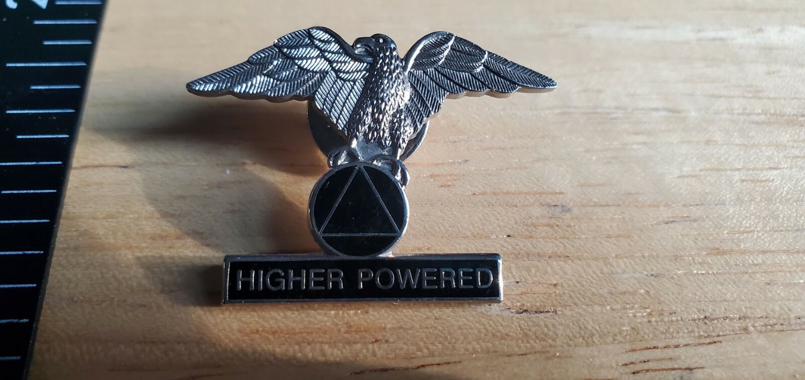 Higher Powered AA Alcoholic Anonymous Eagle in Silver Circle with Triangle  | eBay