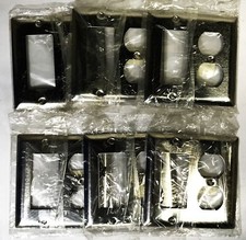 Placa de pared de acero inoxidable Pass & Seymour de 2 velocidades y 3 orificios SS826 [Lote de 6] NOS