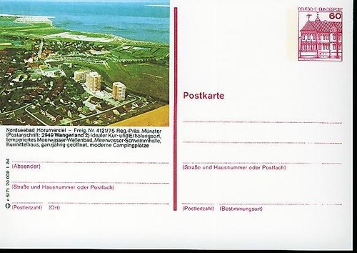 (075) Bildpostkarte ** - Horumersiel, Nordseebad - postfrisch