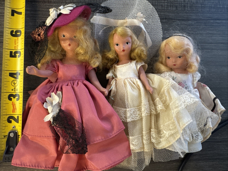 Vintage Nancy Ann Storybook Dolls - 3– Bisque or Hard Plastic -Original outfits