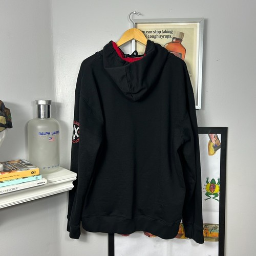 DE COLECCIÓN Y2K | Avirex Bordado Negro Cremallera Sudadera con Capucha Clásicos Originales Nueva York - Imagen 2 de 9