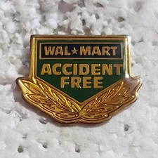 Official Walmart Enamel Lapel Hat Pin Accident Free Workers Employee Logo Store