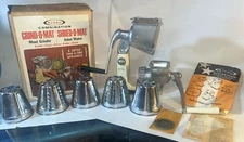 VTG White Rival Grind-O-Mat Meat Grinder Shred-O-Mat Salad Maker Model 395 100%