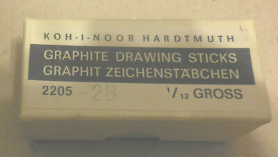 12 artist box, Koh-I-Noor Hardmuth Graphite  Drawing Sticks 2205 2B,lead pencil