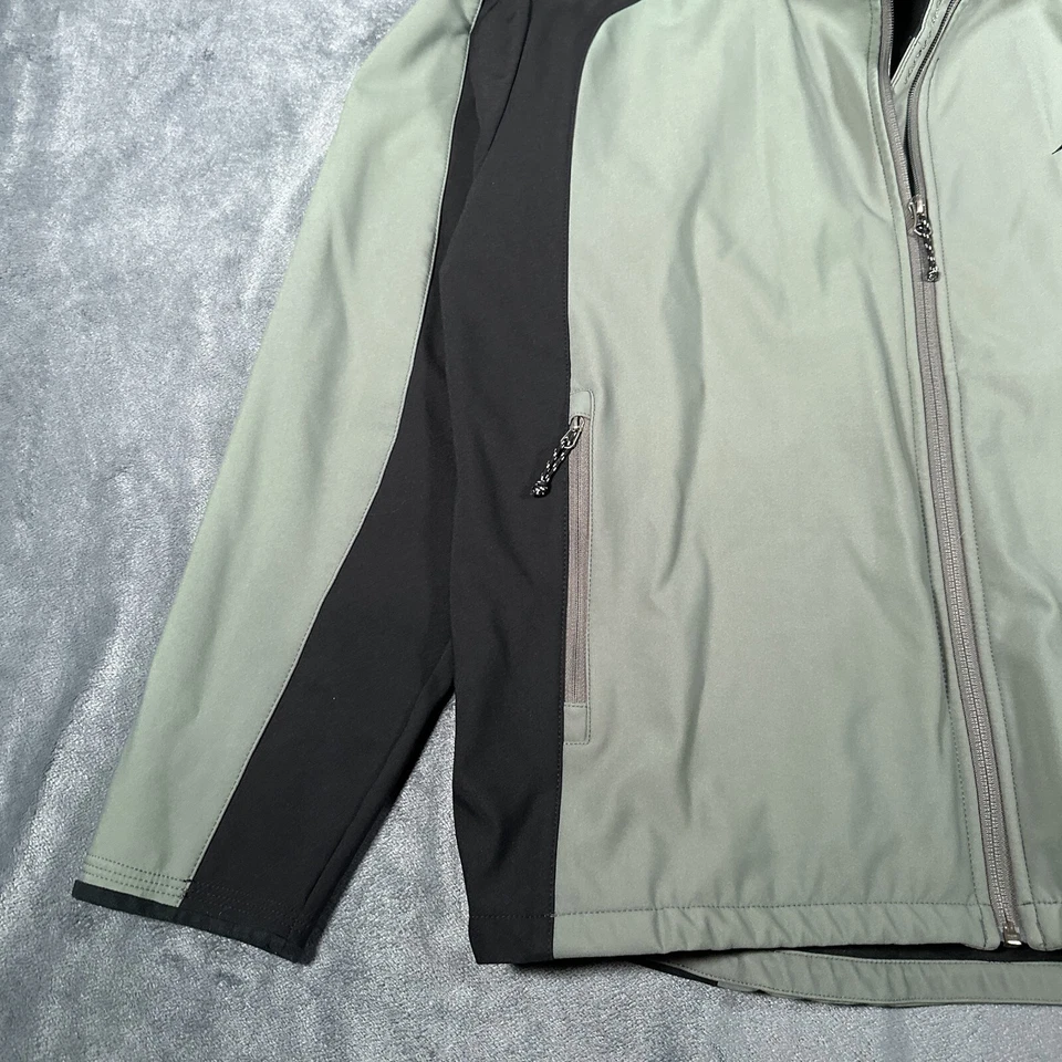 EMS Eastern Mountain Sports Jacket Mens Extra Large Green Black Soft Shell Hike - Image 4 of 4