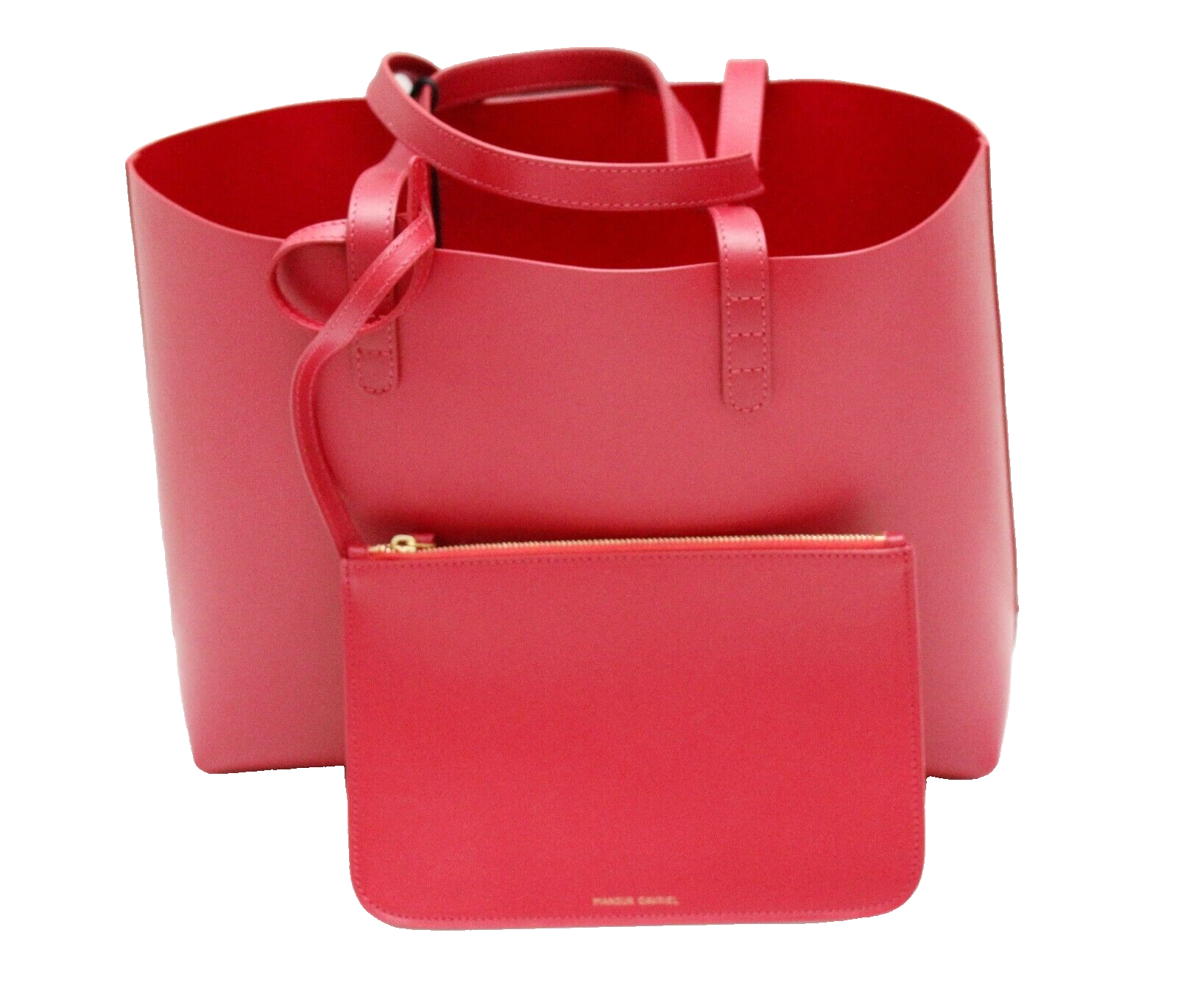 Mansur Gavriel Small Flamm Red Leather Tote Bag Detachable Wallet New MSRP $625