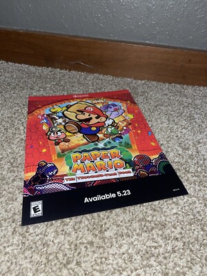 Paper Mario: The Thousand-Year Door 10'' Mini Flyer Advertisement **READ 1ST**