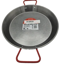 NEW Garcima Paella Pan High Carbon Polished Steel 30cm **with shelf wear**