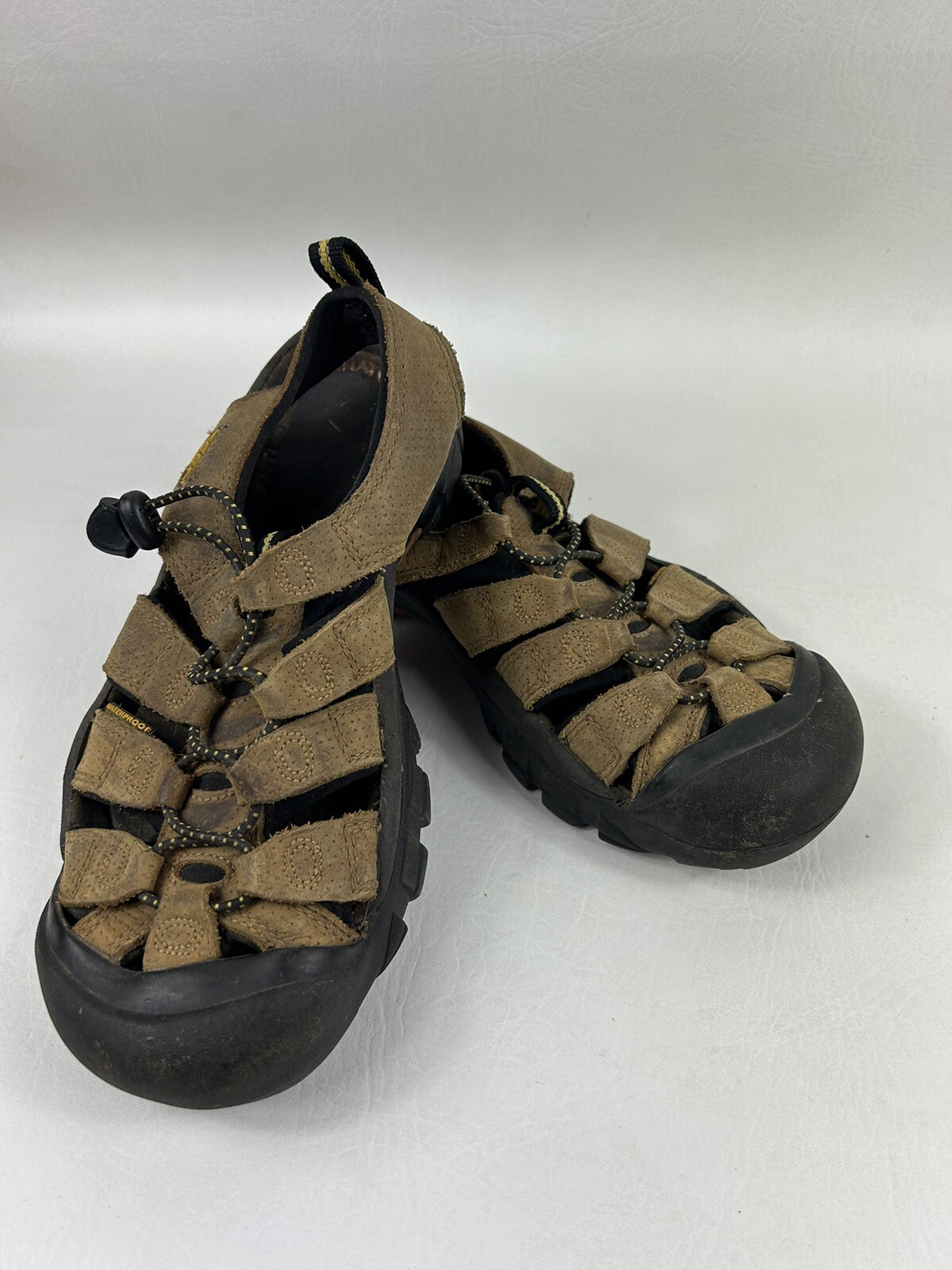 Sandali KEEN punta aperta escursionismo passeggio impermeabili pelle marrone donna taglia 8