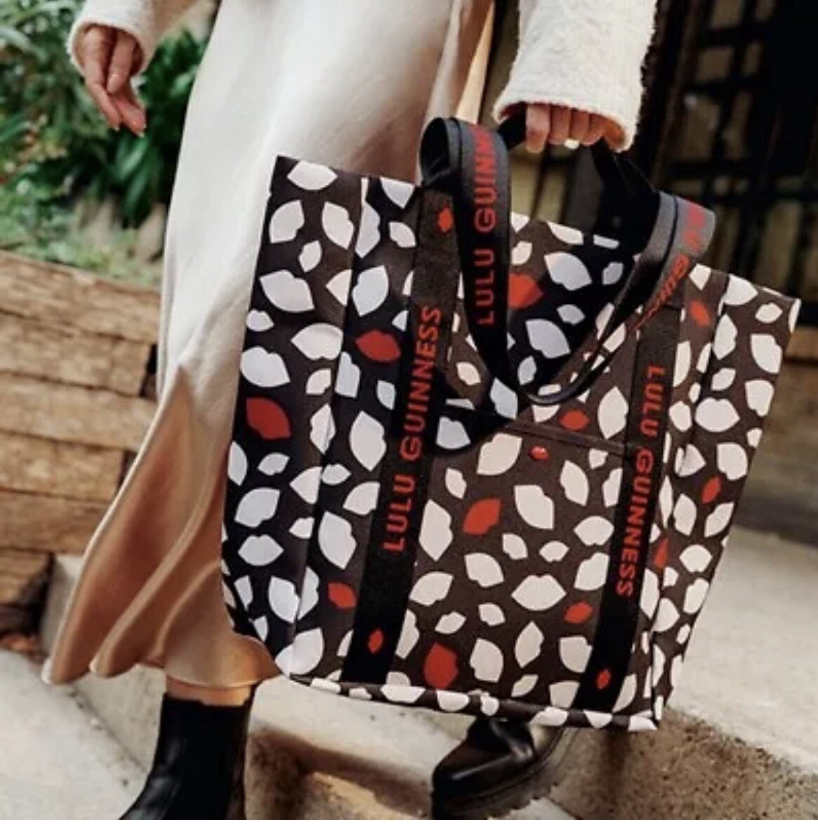 John Lewis Waitrose Lulu Guinness Flurry Tote Bag 💋 Brand New