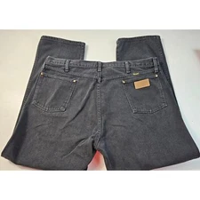 Wrangler vintage western rodeo 42x31 made in USA black wash cowboy cut *READ* ^