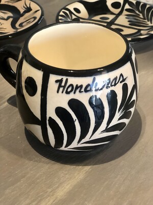 Vtg Handcrafted Lenca Honduras Black Pottery Traditional Folk Art