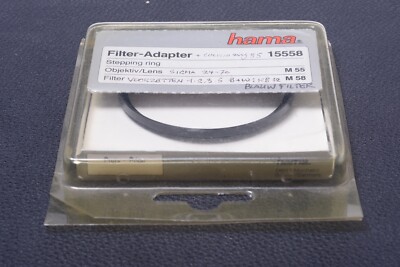   HAMA 55-58MM STEP UP RING SCREW FILTER ADAPTER 20-2