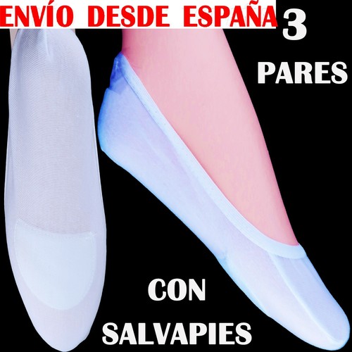 Calcetines mujer invisibles 3 pares de pinkies con protección de tacón | eBay