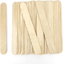 60 Pcs 8  Jumbo Popsicle Sticks for Crafts, Large Tongue Depressors Wood, Craft