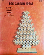 Vintage 1966 Aleene's Egg Carton Ideas #B30 Craft Booklet, Make over 20 Projects