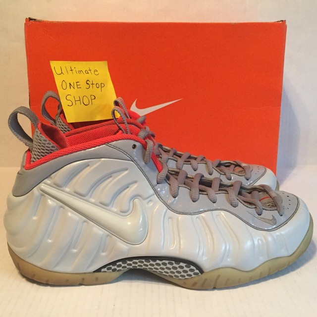 grey and orange foamposites