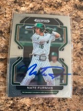 Nate Furman  Signed 2022 Panini Prizm Draft Cleveland Guardians Rc Auto PDP121