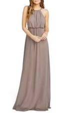 Show Me Your Mumu Amanda Maxi Dress Size XS Halter Sleeveless Dune Chiffon NWOT