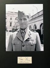 General Joe Foss MOH 27 Kills WWII QUADRUPLE ACE Pilot signed cut AUTOGRAPH AFL