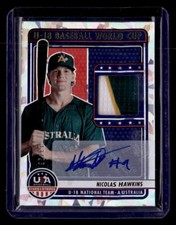 Nicolas Hawkins 2023 Panini Stars & Stripes Baseball  3 Color Patch Auto /23 AU