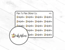 1413~~Early Release School Tracker Planner Stickers.