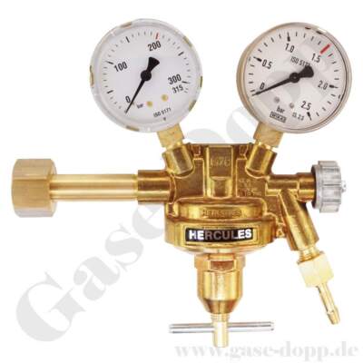 Helium Argon Edelgas Druckminderer 200 bar / 0 - 1,5 bar - HERCULES