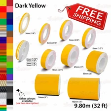 DARK YELLOW Roll PIN STRIPE Body PinStriping Trim Line TAPE Decal Vinyl Stickers