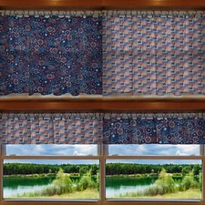 Americana Ring Top Valances or Curtains