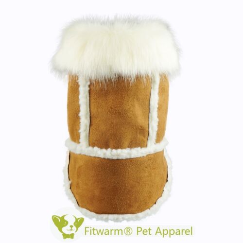 Fitwarm Suede Winter Dog Coat for Dog Clothes Warm Fleece Pet Apparel Jacket Boy - Afbeelding 1 van 8