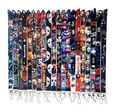 New 200 pcs Mixed Halloween Horror Cartoon Keychain DIY Lanyard Card Holder