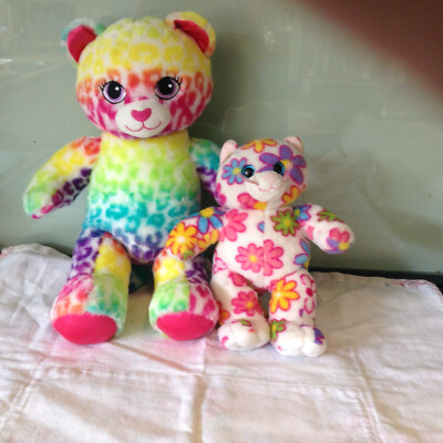 BAUE EINE BÄR REGENBOGENKATZE - 8'' TEDDY MOUNTAIN MUTTER UND KIND