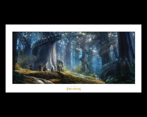 LOTHLORIEN art print poster lord of the rings weta amazon hobbit fellowship