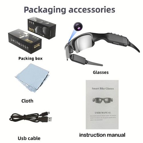 NEW HD 1080P Outdoor Eyeglass Glasses Eyewear With Sport Action Camera WiFi Cam - Picture 21 of 23