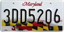2016-2018 Maryland STATE FLAG License Plate (RANDOM PLATE#)