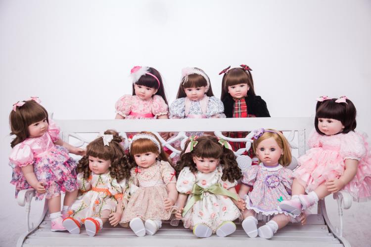 Reborn Toddler Baby 22" Handmade Vinyl Doll Princess Girl Dolls Realistic Gift