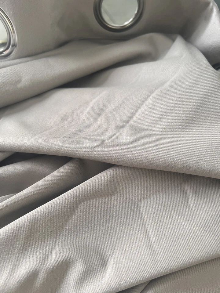 Cortinas de Terciopelo Gris Hiasan 96 Pulgadas-Apagón Aislamiento Térmico 2 Paneles Foto 4 de 4