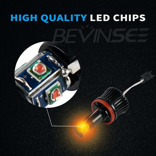 2x LED Angel Eyes Light Marker Halo Bulbs Fit BMW E92 E93 E90 E91 M3 E60 LCI - Picture 3 of 15