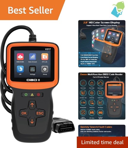 Portable 2.8'' Color Code Reader - Advanced Diagnostic Tool for All ...