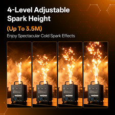 800W Cold Spark Machine Party Stage Sparkle Party Show Spark Height up to 3.5m