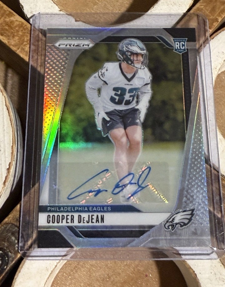 2024 Prizm Football Cooper DeJean Auto RC Silver Rookie #321 Eagles Grade It 🔥