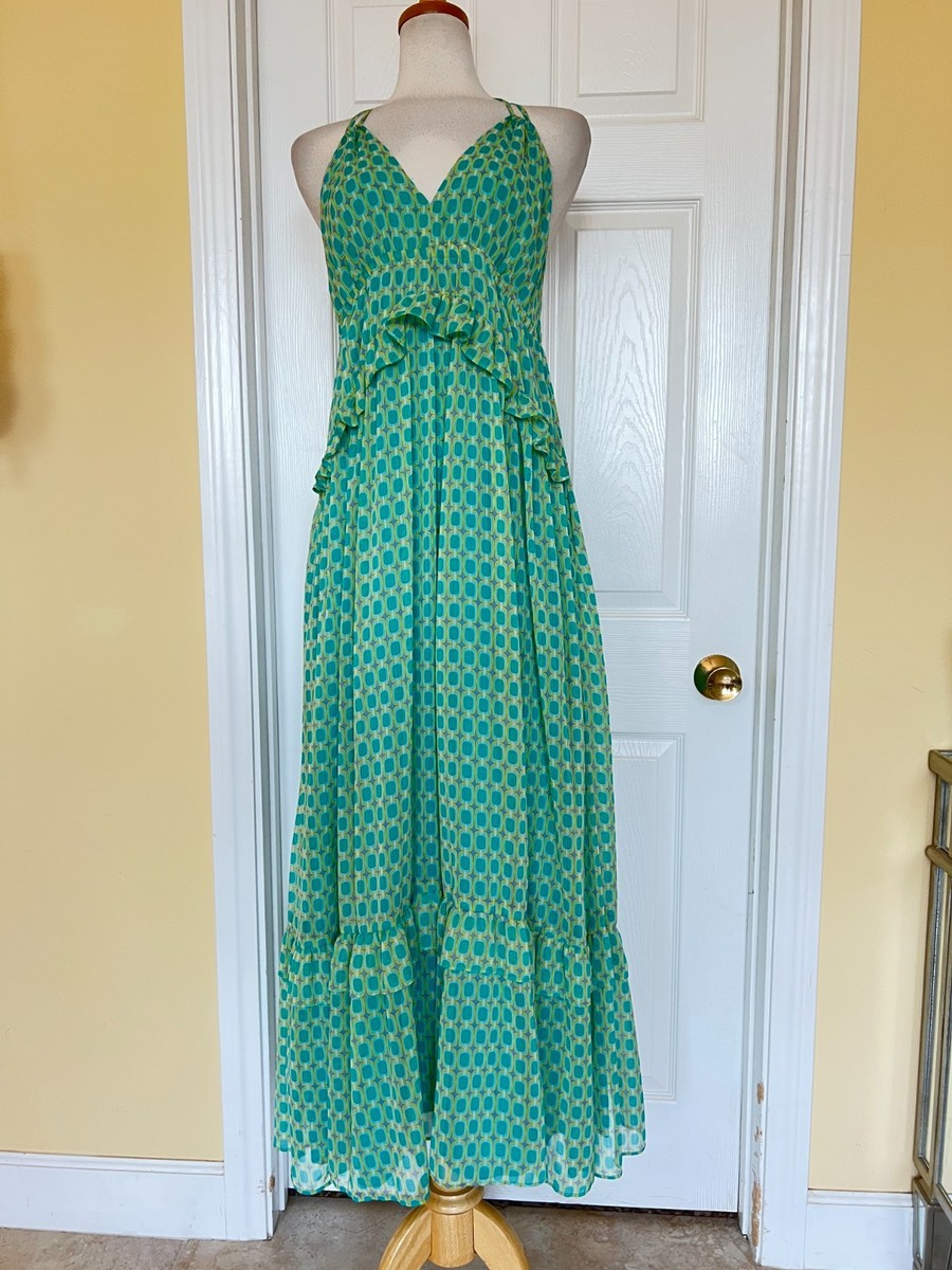 NAF NAF PARIS ruffle maxi halter dress size 42 France size 10/12 USA | eBay NAF NAF PARIS ruffle maxi halter dress size 42 France size 10/12 USA | eBay