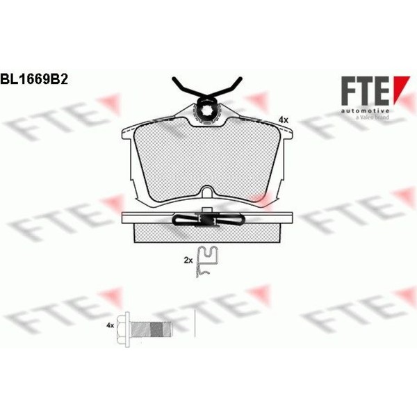 FTE 9010284 Bremsbelagsatz FüR Honda Accord CK CG CH CF CL CN CM-image
