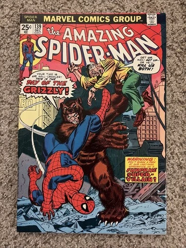 The Amazing Spider-Man #139 VF/NM (Marvel 1974) 1st appearance of the Grizzly