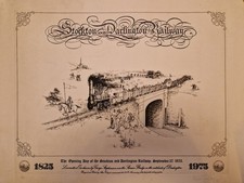 Railway print, Stockton and Darlington Railway, Opening day bridge.