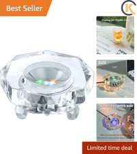 Crystal LED Light Base Multicolor Changing Pedestal Color Show Stand Lighted ...